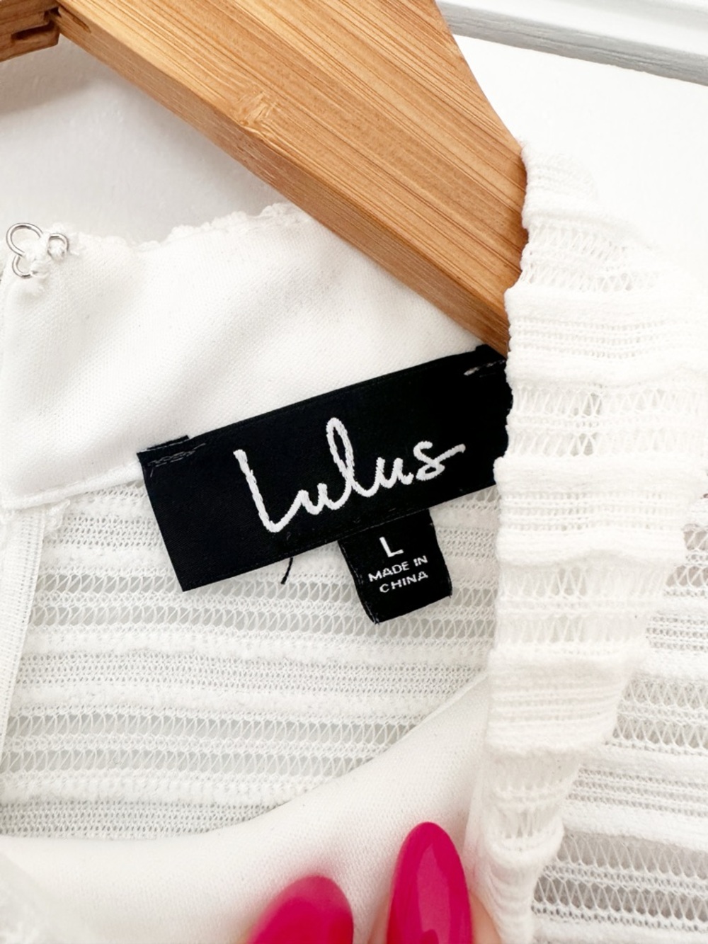 Lulus For Always White Ruffled Long Sleeve Dress L - Picture 7 of 12